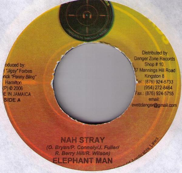 

7inch Record ELEPHANT MAN / FLIPPA MAFIA - Nah Stray / Look Alike NONE Danger Zone Rec 2006 Jamaica Reggae, Ska & Dub Used