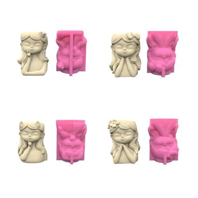 Cute Angle Girl Silicone Mold Flower Planter Mold Flower Pot Resin Mold for DIY Craft Art Home Decoration Concrete Mould