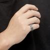 Personalized Design Gothic Ghost Head Ring, Retro Smear Oil Skull Men'S Stainless Steel Ring