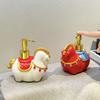 Cute Pony Soap Bottle Press Horse Model Hand Sanitizer Bottle Lotion Bottle Home Bathroom Decoration Ornament Gift