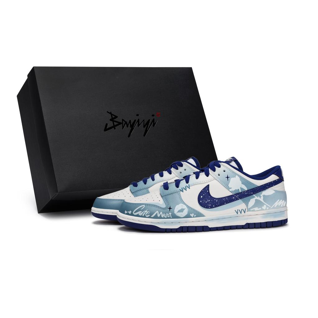 Nike Dunk LOW RETRO Low Top Skateboard Shoes Men's Blue White HF5441-117(Team80-S-BOX)