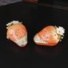 Cute strawberry jewelry box flip anti-oxidation household ring box easy to carry enamel metal jewelry box
