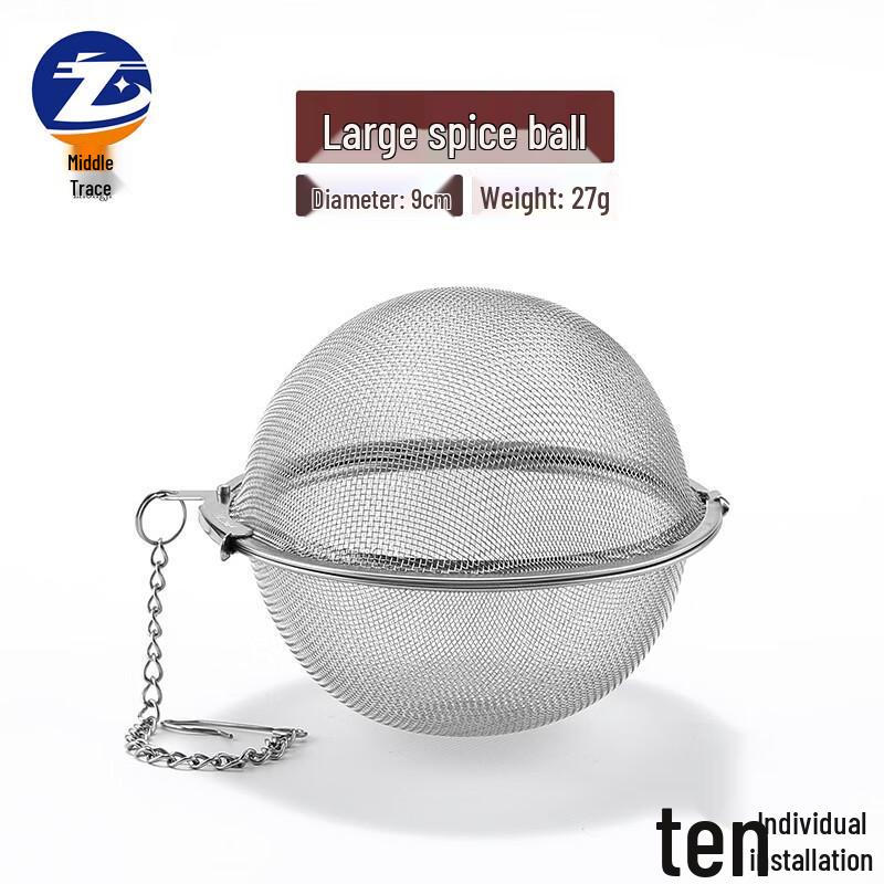 Zhongji 304 Stainless Steel Large Seasoning Ball & Tea Infuser (10-Pack)