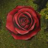 1pc Luxury Automatic Open/Close Folding Umbrella with Elegant Red Rose Spiral Print - Compact 8-Rib Parasol, Automatic Open/Cl