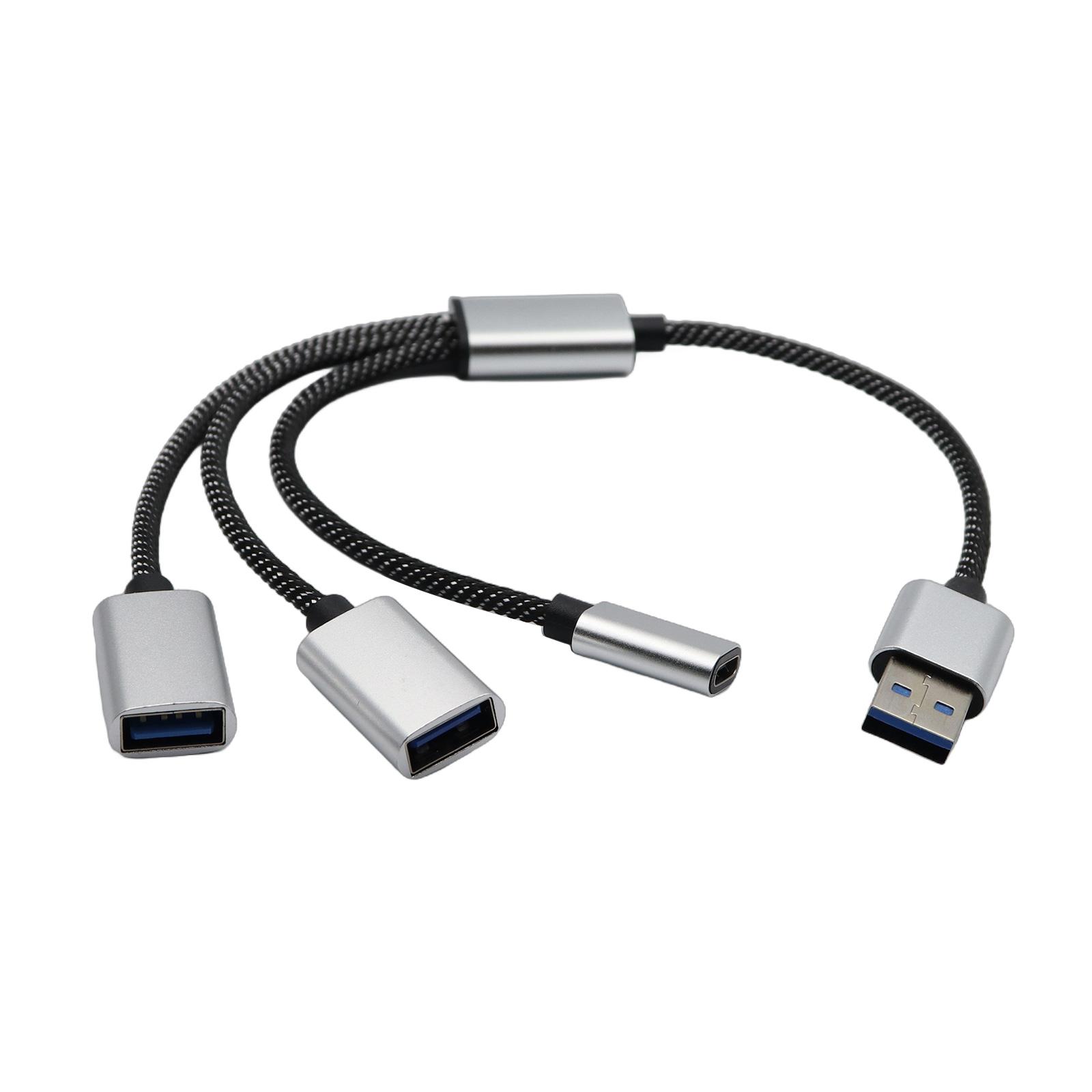 

Разветвительный кабель питания USB 2.0, адаптер 1 «папа» на 2 «мама» с USB C для зарядки и синхронизации данных для ноутбука