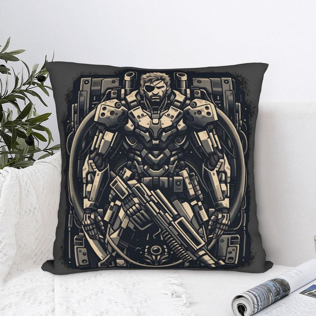 Fanart Mgs Gaming Pillow Case Soft Pillow Cover For Sofa Home Decoration Novelty Pillowcases