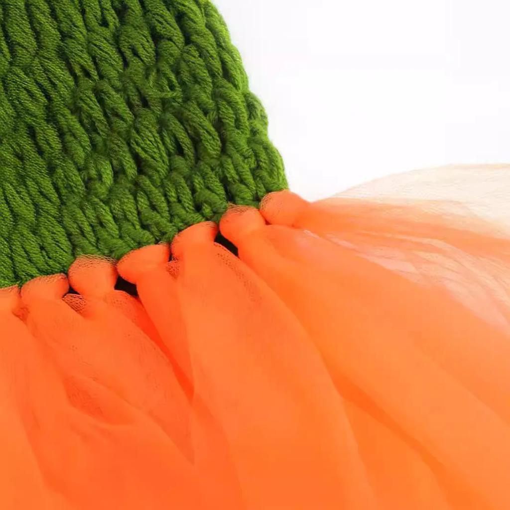 Baby Tutu Dress Princess Dress Orange Green Dress with Headpiece Set Cute Children's Halloween Ballet Dress New Summer Skirt