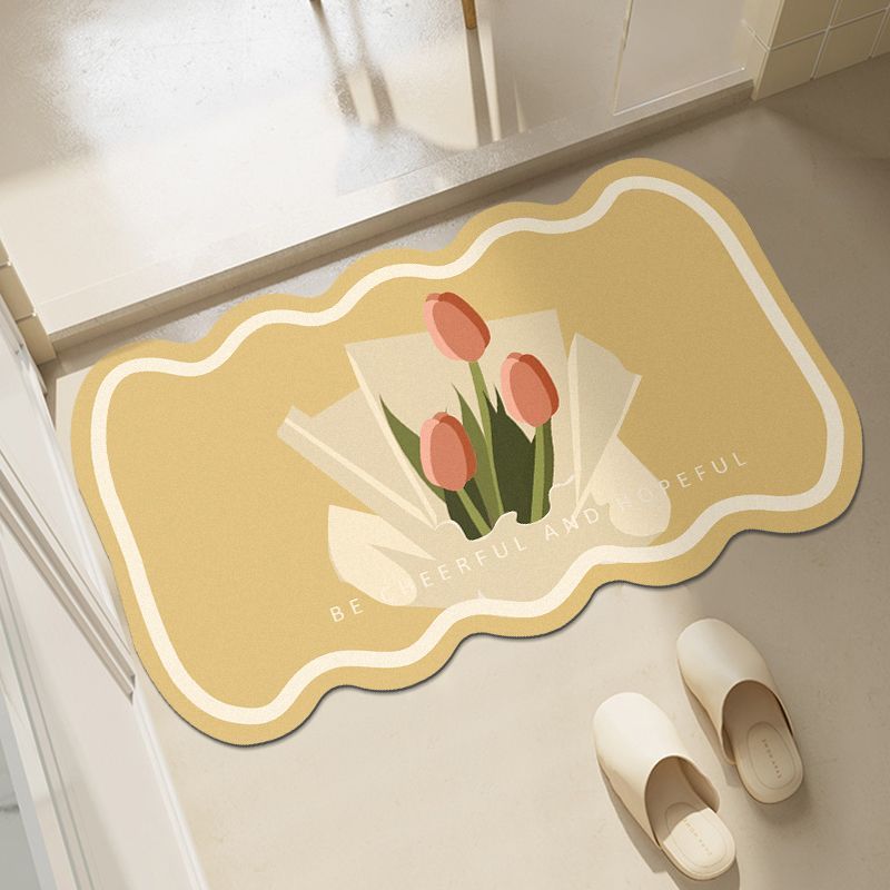 Diatom Mud Bathroom Absorbent Floor Mat Bedroom Door Mat Bathroom Toilet Door Non-slip Mat Dirt-resistant Carpet Wash-free