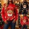 Women's Christmas Pullover Sweater Long Sleeve Neck Top