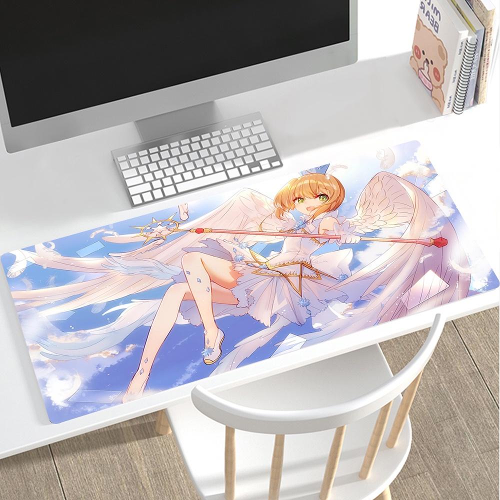 Large Mousepad Cardcaptor Sakura Anime Girl Gamer Gaming Mouse Pad Computer Accessories Keyboard Laptop Padmouse Speed D