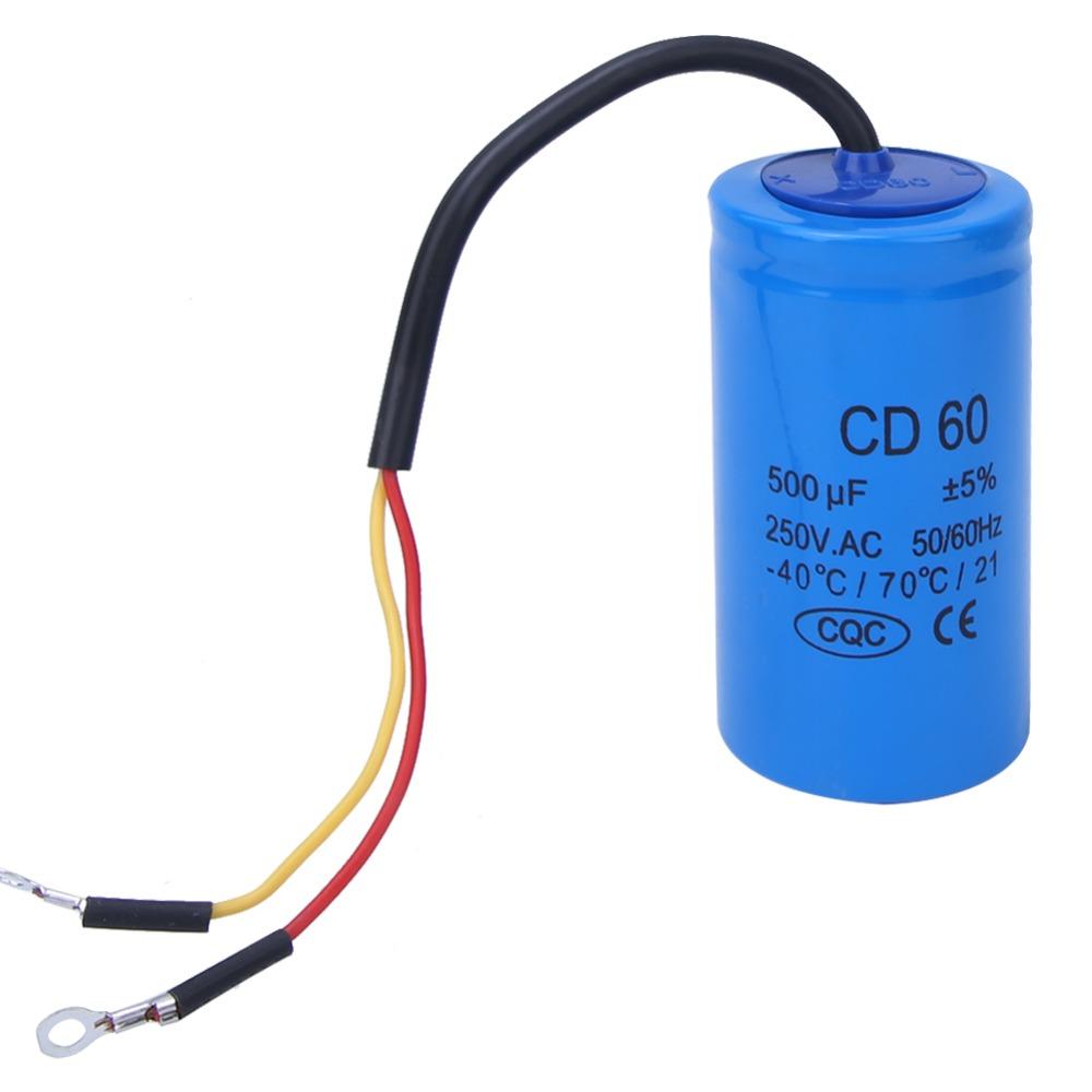 Wire Included CD60 Start Capacitor 250VAC CD60 Run Start Capacitor  Air Compressor