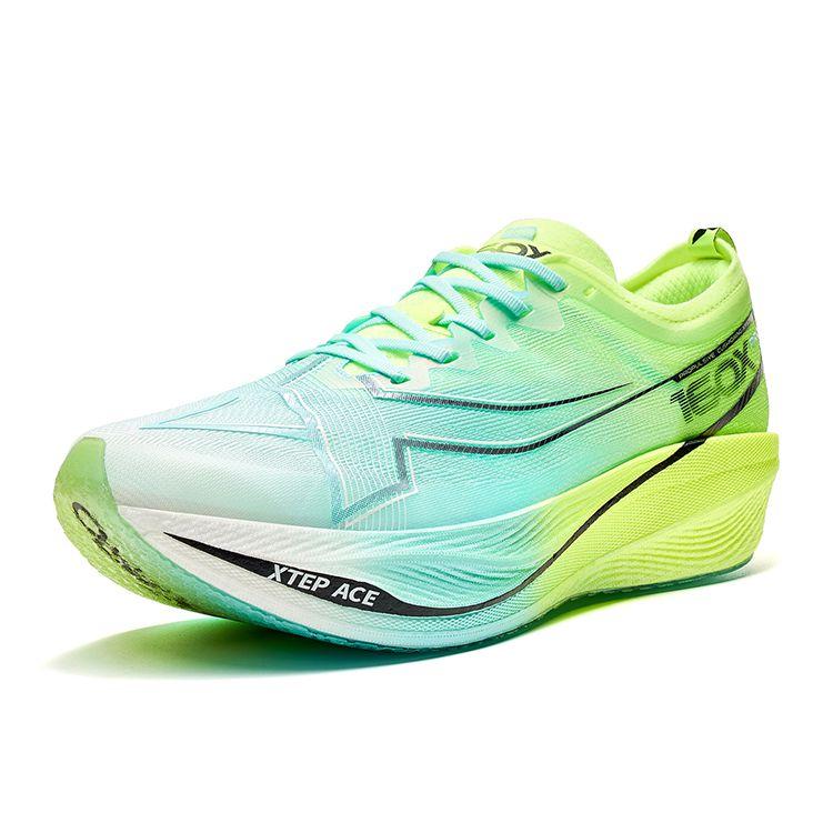 Xtep Geschwindigkeit 160X 5.0 Pro Lässig Stoßdämpfend Rutschfest Niedrig geschnitten Laufschuhe Herren Sneaker Blau Grün 977319110039-4