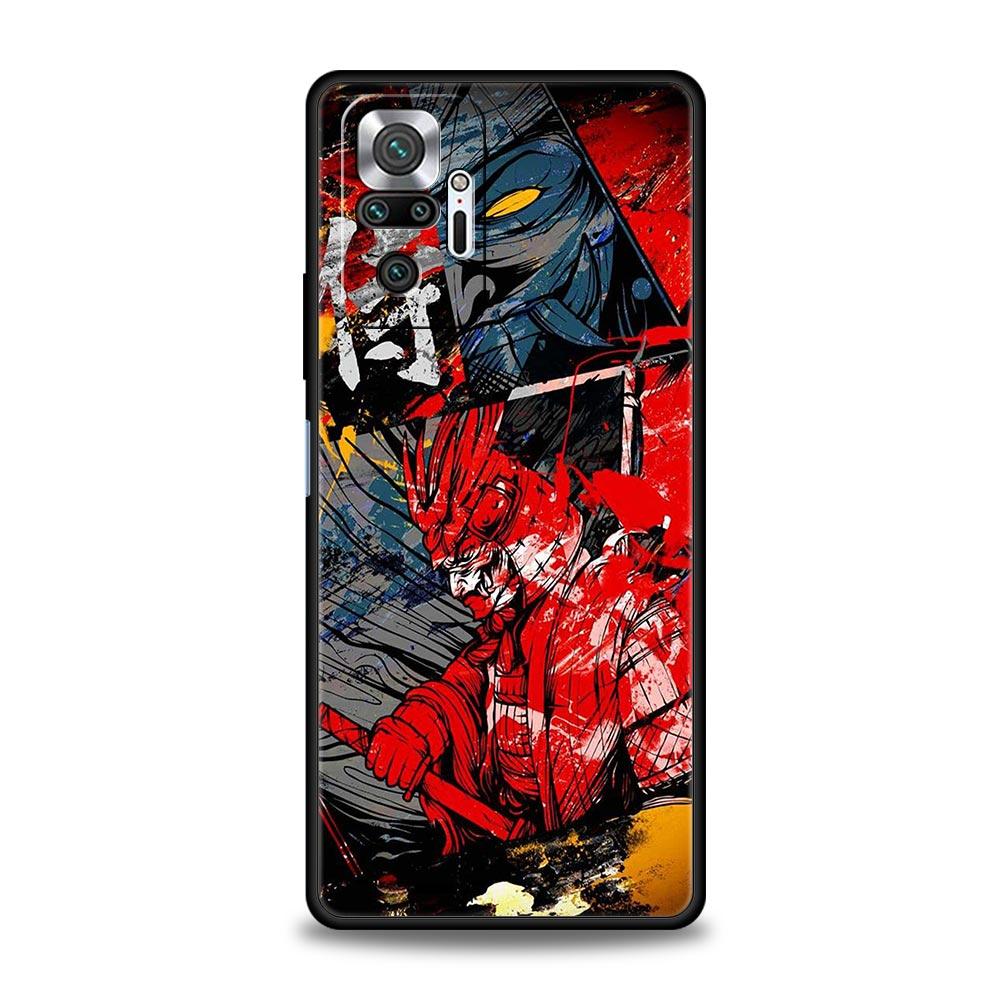 Japanese Bushido Samurai For Xiaomi Redmi Note 12 5G Phone Case 10C 10 11 9 8 Pro Plus 9S 7 8T 9T 9A 8A 9C K50 K40 Gaming Cover