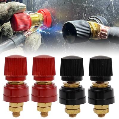 M6 Pure Copper Terminal Connector 6mm Power Junction Post Connectorfor for Car Power Inverter Solar Battery Welding Machine DIY