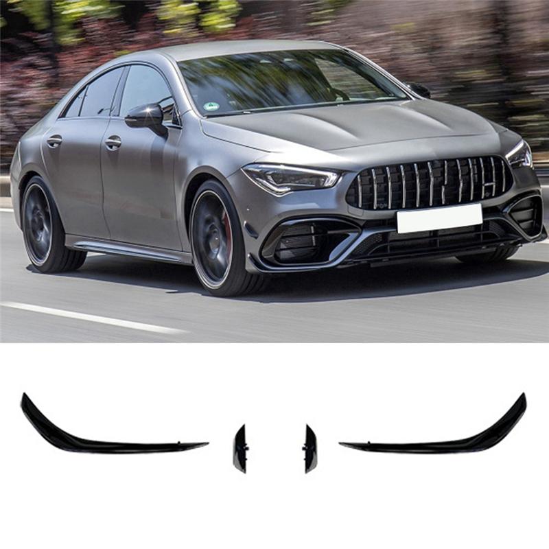 Αεροτομή Εμπρός Προφυλακτήρα Για Mercedes Benz CLA45 AMG C118 2020 2021 Γυαλιστερό Μαύρο Αεροτομές Προφυλακτήρα
