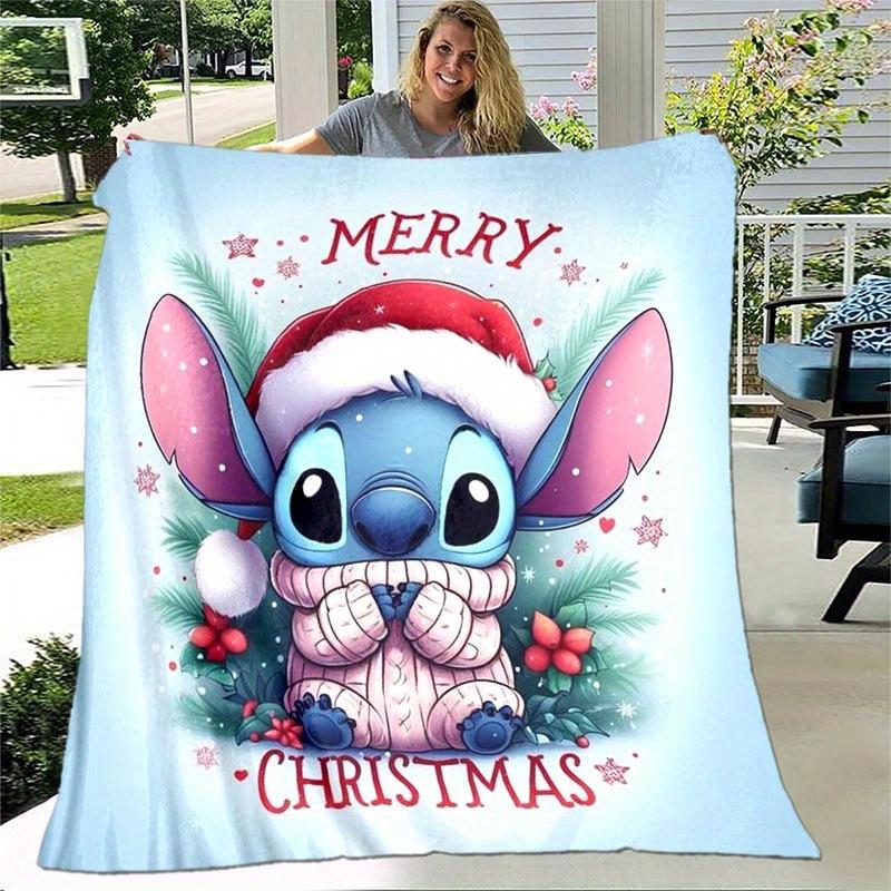 1pc Stitch Printing Blanket - Soft, All-Season Throw for Office Blanket, Personalized Gift with Adorable Cartoon Design