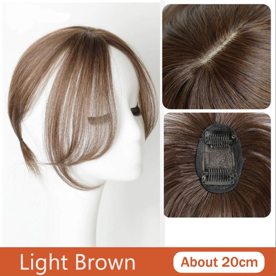 Perucă sintetică WTB împărțită în breton Breton feminin Breton păr drept Perucă Perucă mică sau căderea ușoară a părului Opt breton fals de aer