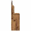 Makeup Table with Mirror Rustic Wood Look 96 x 39 x 142 cm