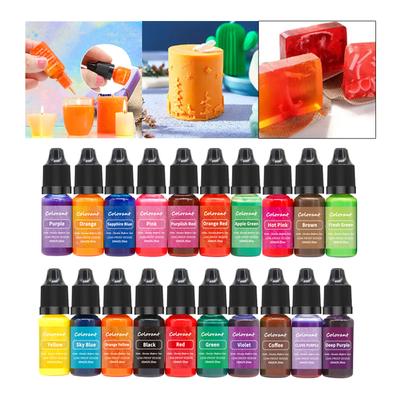 20 Piezas Tinte de Color para Velas Tinte para Hacer Velas Colores Pigmento Tinte Velas Colorantes DIY Jabón Artesanal Velas Fabricación 10ml Colorante Líquido para Baño