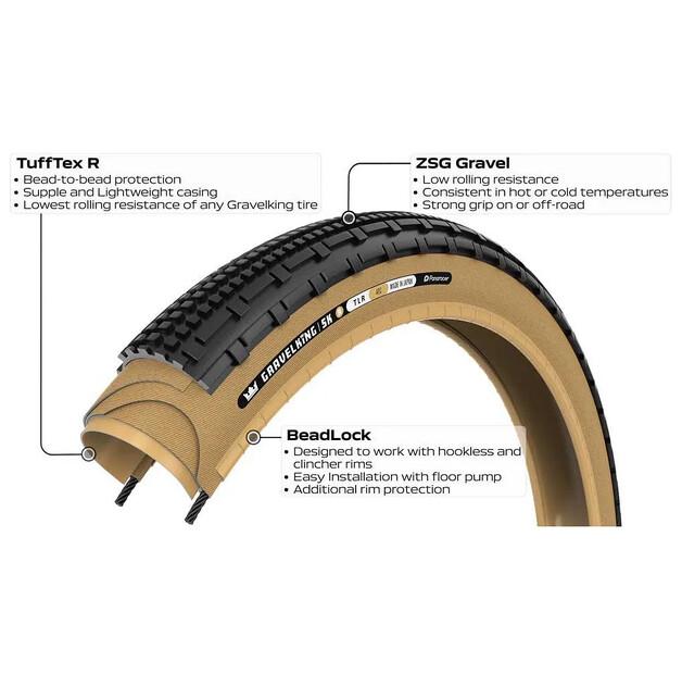 Шина для гравия Panaracer Gravelking SK R Tubeless 700C x 40