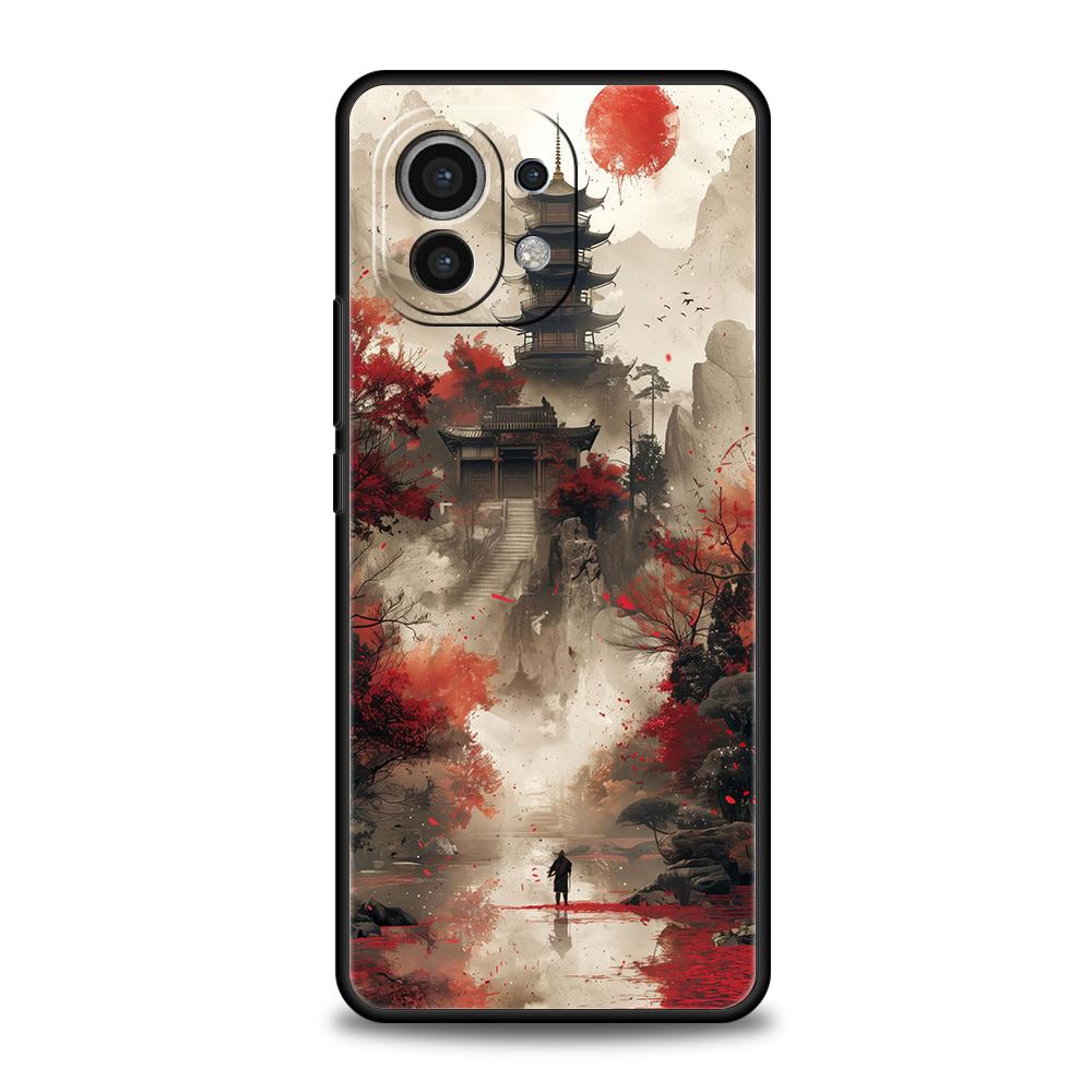 Japanese Anime Landscape Art Phone Case For Xiaomi 15 14 13 12 Lite 14T 13T 12T Pro Poco X7 X6 X5 X4 X3 NFC F7 F6 Pro Cover