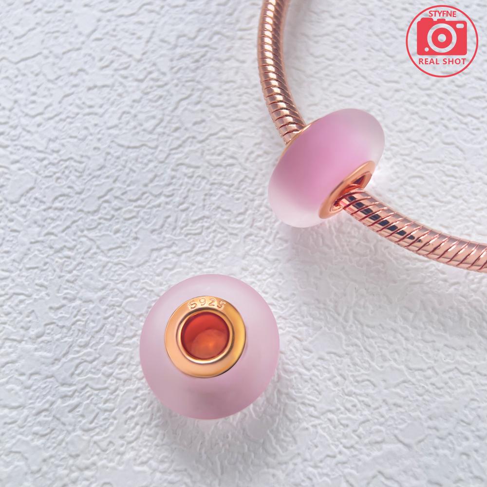 Pendants Charms Beads Copper Exquisite Glass Flower Bead Fits Genuine Bracelets For Jewellery Crafting ValentineS Day Gifts