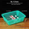 Large White Plastic Rectangular Kitchen Basket for Draining, Washing, and Storage