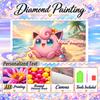 Personalized Jigglypuff Diamond Art Custom Name 5D Diamond Painting Full Drill DIY Craft