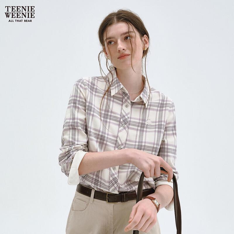 Teenie Weenie Women's Cartoon Bear Plaid Shirt