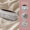 Multi Function Floral Pattern Pencil Case Lace Trim Large Capacity Pen Bag Grey Stationery Organizer School Office Supplies