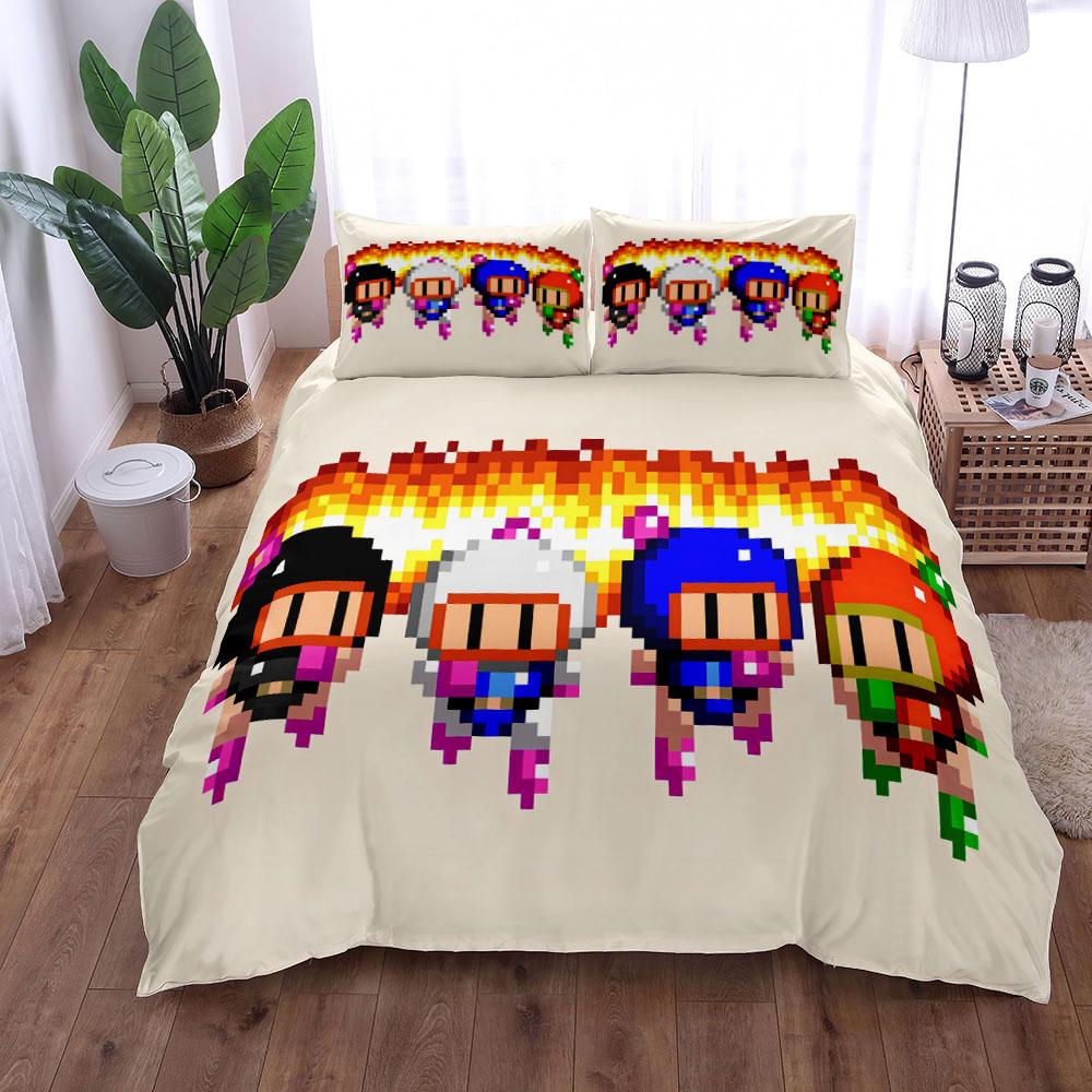 

Комплект постельного белья Super Bros Fight Duvet Cover King Queen Double Full Twin Single Size EU single(135x200cm)