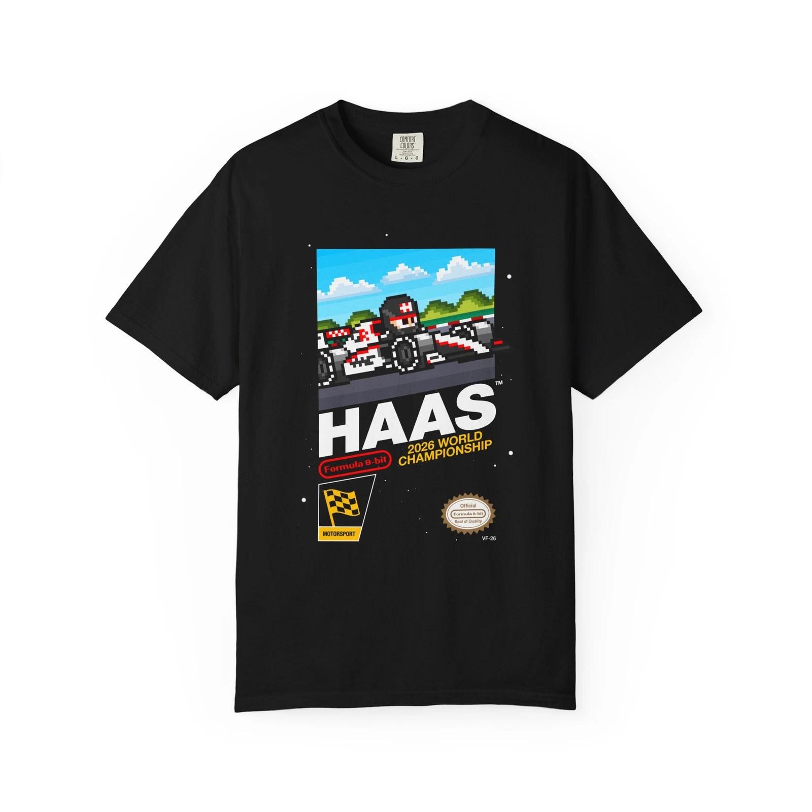 Haas 8-bit Game Adult Heavyweight 100% Cotton T-shirt XL