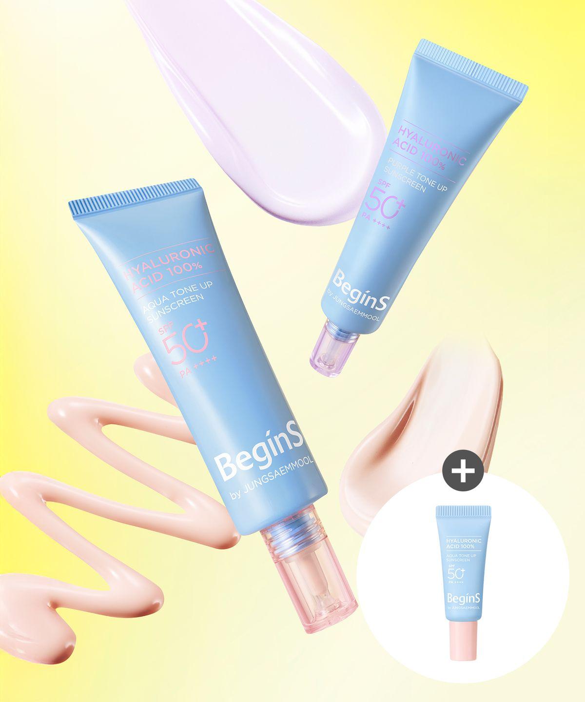 Blue Chamomile Hyaluronic Acid Moisture/Purple Tone-Up Sun Cream 50ml (Tone-Up Sun Cream 5ml_Customized Gift with Selected Option) Moisture tone-up sunscreen