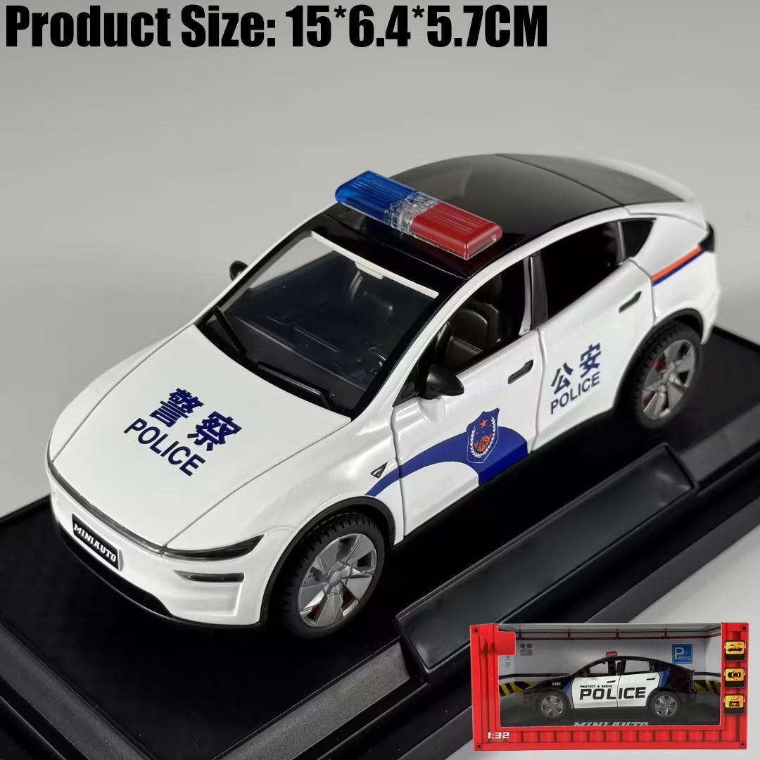 1:32 Politie Model Y Voertuig Legering Metaal Diecast Modelauto Huisdecoratie & Verzamelingen Hobby Display Ornamenten Vakantiecadeau