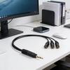 3.5MM Audio Splitter Cable Plated Connector Male To Female 1 Input 3 Output