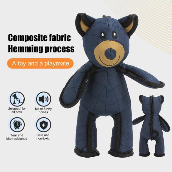 1/2Pcs Indestructible Bear Dog Toy for Aggressive Chewers Squeaky Bear Dog Toy Interactive Plush Chew Toy for Large Breed Dogs