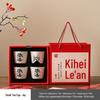Ru Kiln Ceramic Insulated Teapot Set: Mute Thermos Pot with Teacup and Lid, Large Capacity, Chinese Style Office Cup.
