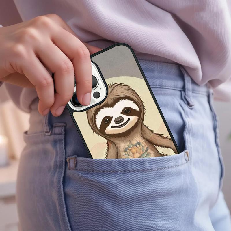 Cute Sloth Animals Phone Case For iPhone 17 Air 15 16e 14 13 Pro Max Coque 12 11 Pro Max PLUS cover