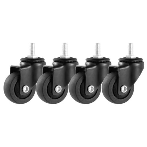 M6, M8, M10 Screw-in Swivel Casters, Threaded Casters, Wheel Diameter 25, 32, 38, 50 Mm, Quiet TPE Rubber Wheels, Swivel Casters with Brakes, Dolly &
