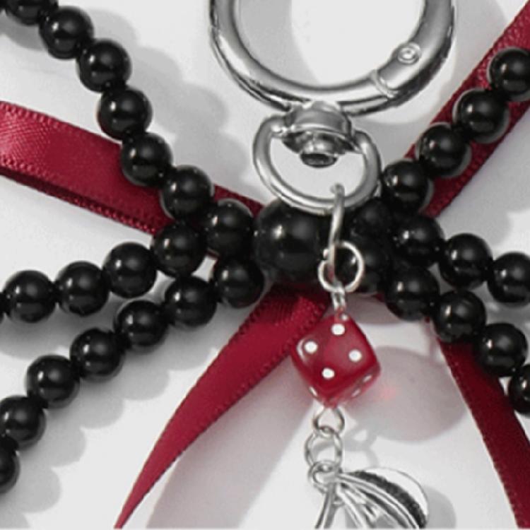 Modischer Taschenanhänger mit Imitationsperlen Schleife Weiche Haptik Modeaccessoire für einen aufgewerteten Look zu jedem Anlass