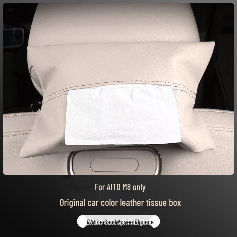 AITO M8 Car Seat Tissue Holder - Car-Mounted Armrest Box Tissue Bag for Car Interior