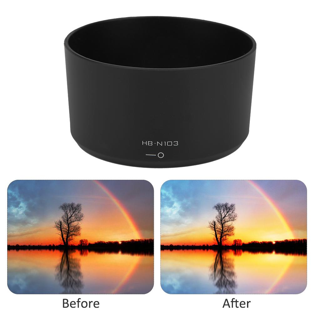HB N103 ABS Black Camera Lens Shade Hood for Nikon 1 VR 30 110mm F 3.8 5.6