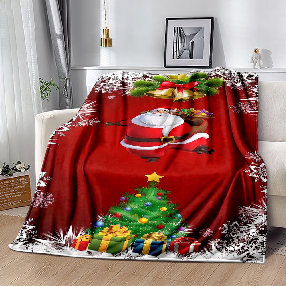 Christmas 350 Blanket Ultra-Soft Great for Bed Office Chair Seaside for All Occasions Digital Print Birthday Christmas Gift Blanket