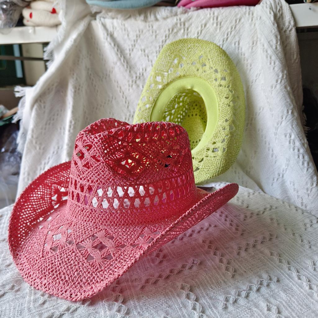 Cowgirl Hats for Women Straw Cowboy Hat Western Beach Sun Hat with Shapeable Brim for Coastal Cowgirl men hats
