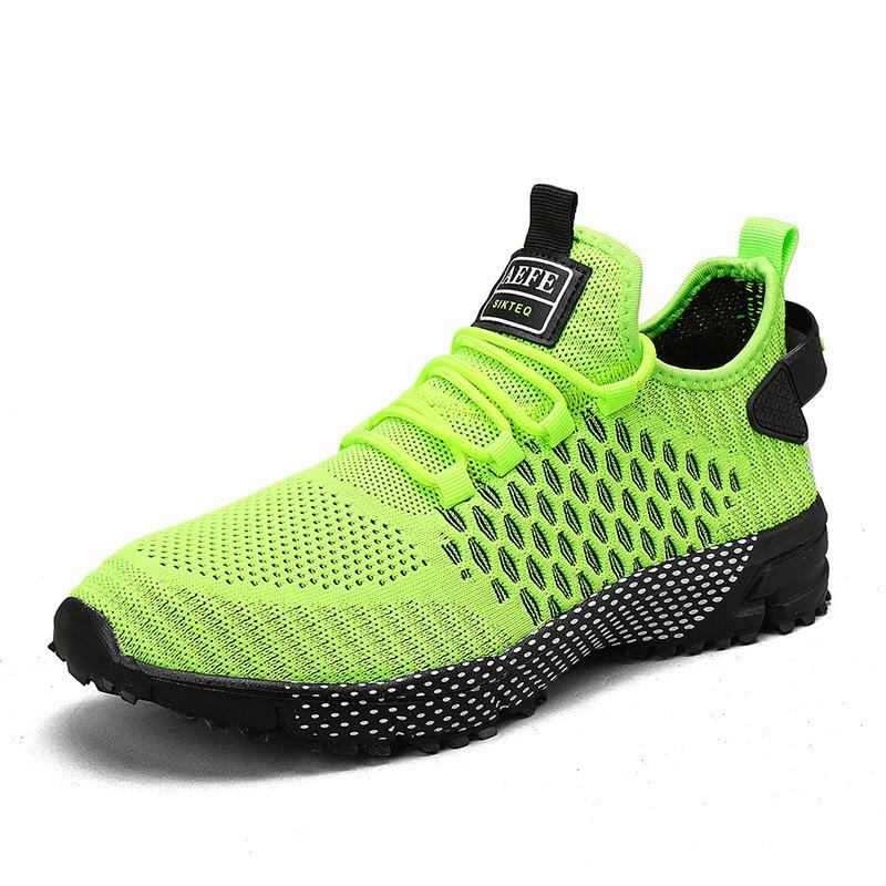Summer and autumn lightweight fly-woven breathable mesh sports net shoes casual running travel shoes