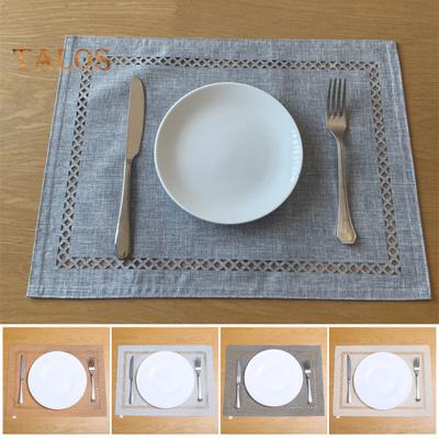 Αδιάβροχο Ποτηροθήκη Γεωμετρικό Τετράγωνο Σχέδιο με Κοψίματα Πυκνωμένο Ανθεκτικό στη Θερμότητα Αντιολισθητικό για Πάρτι Γάμους Συμπόσια Διακόσμηση Τραπεζιού Τραπεζαρία Κουζίνα Mat