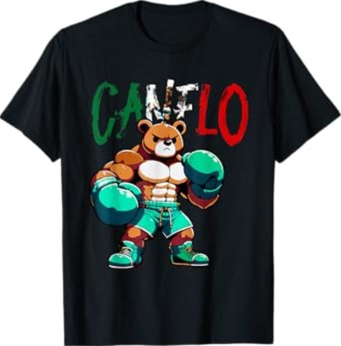 Alvarez Mexicano Boxing Bear Mexican Pride Patriotic Retro T-Shirt1 Unisex T-Shirt XXXXL