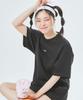 Kagamiel Oversized Square Print T-Shirt Black