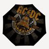 1 Stück ACDC Band Automatik-Regenschirm mit praktischem Dreifachschirm und 8 Eisenstreben - geeignet für den täglichen Gebrauch im Freien