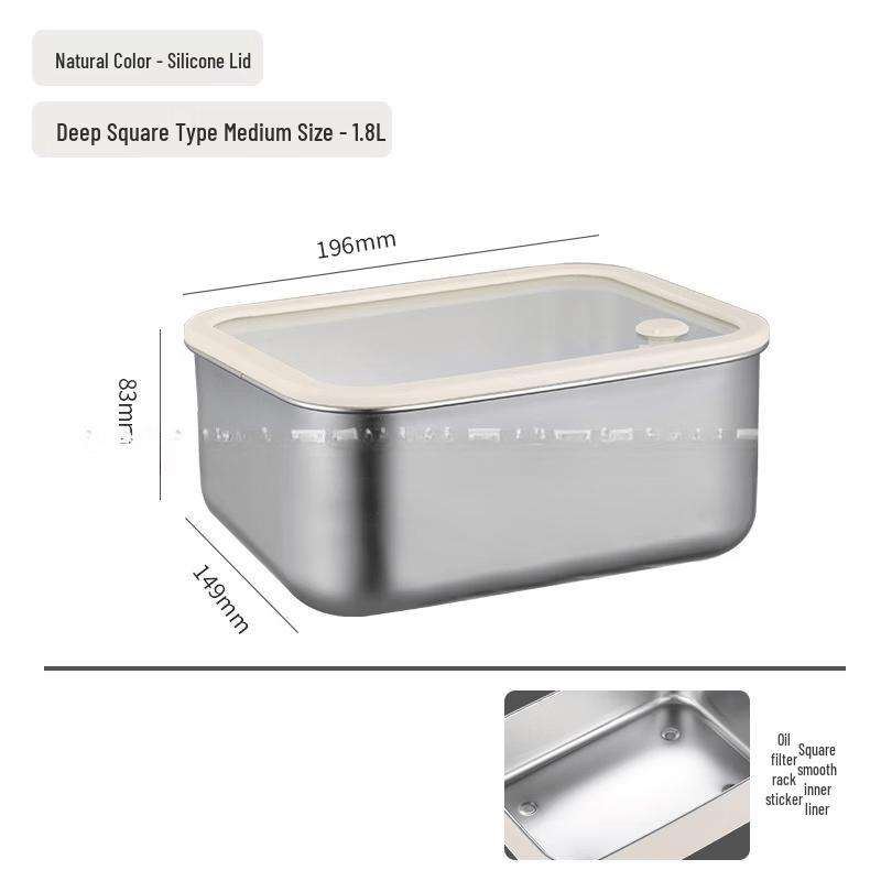 LISM 304 Stainless Steel Sealed Food Storage Container